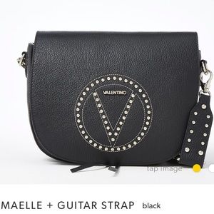 Valentino by Mario Valentino Dark Brown Leather Flap Bag